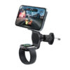 3-in-1 Wireless Charger Car Mount charging phone in landscape mode and smartwatch